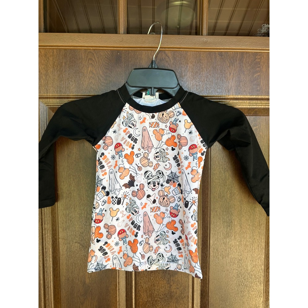 Foxtail Lilies Mickey & Friends Toddler Halloween Sweet Treats Long Sleeve Top2T
